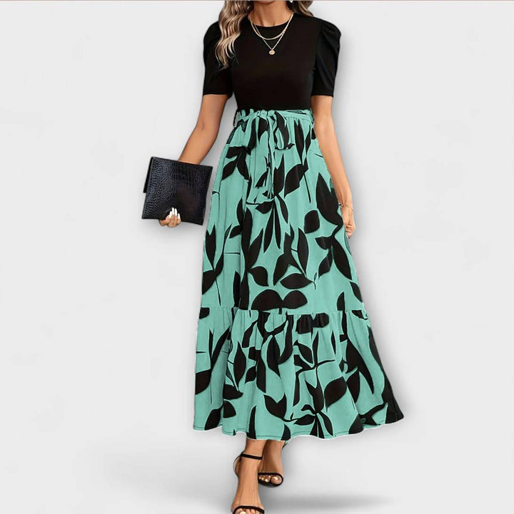 Luna - Vestido de Verano con Patrón Floral y Escote Redondo