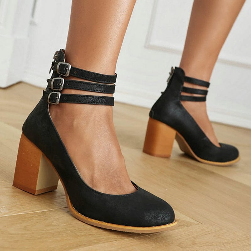 Ariana | Tacones de Triple Hebilla
