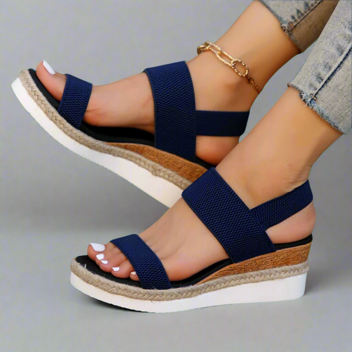 Alessia | Sandalias de Plataforma Negras