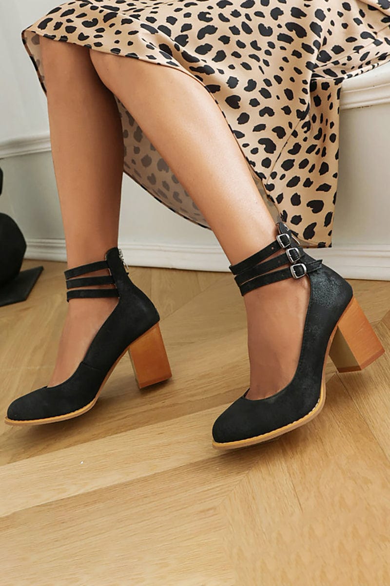 Ariana | Tacones de Triple Hebilla