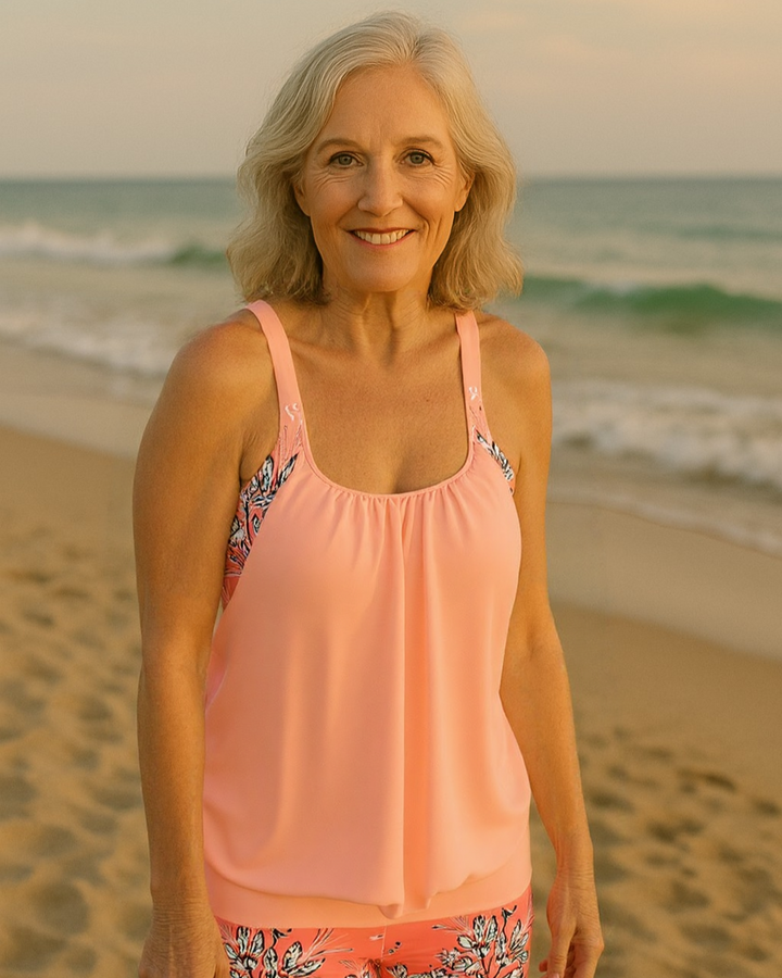 Sheila - Tankini Clásico con Estampado Floral