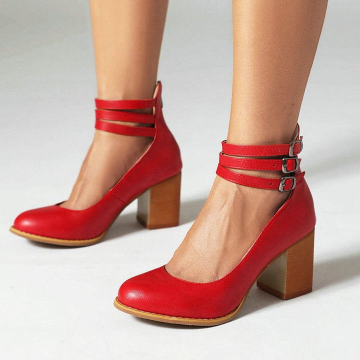 Ariana | Tacones de Triple Hebilla