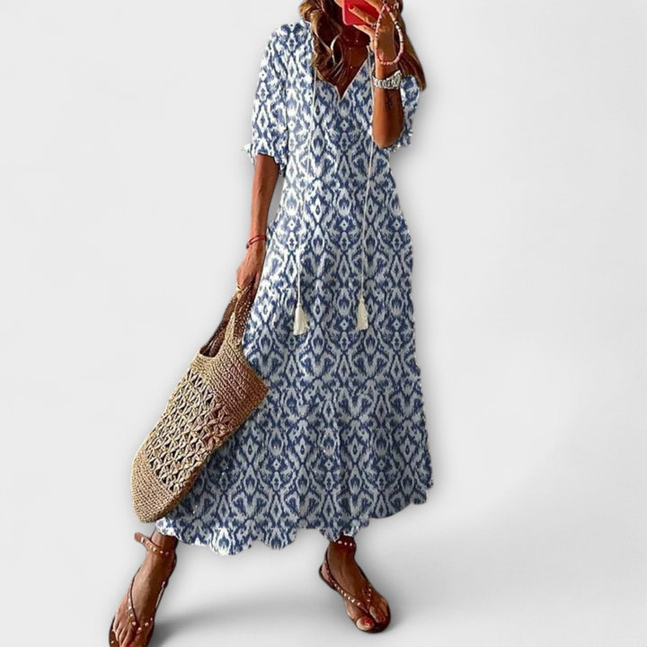 Anna – Vestido Bohemio de Verano para Mujeres con Silueta Fluida