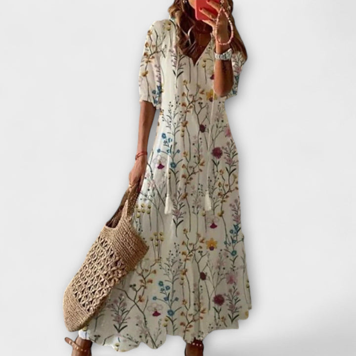 Anna – Vestido Bohemio de Verano para Mujeres con Silueta Fluida