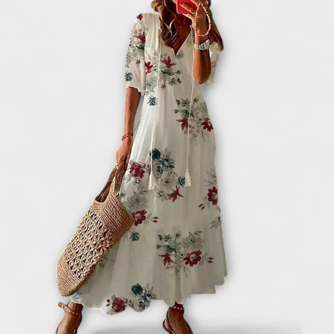 Anna – Vestido Bohemio de Verano para Mujeres con Silueta Fluida