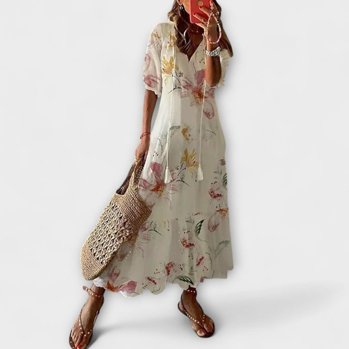 Anna – Vestido Bohemio de Verano para Mujeres con Silueta Fluida