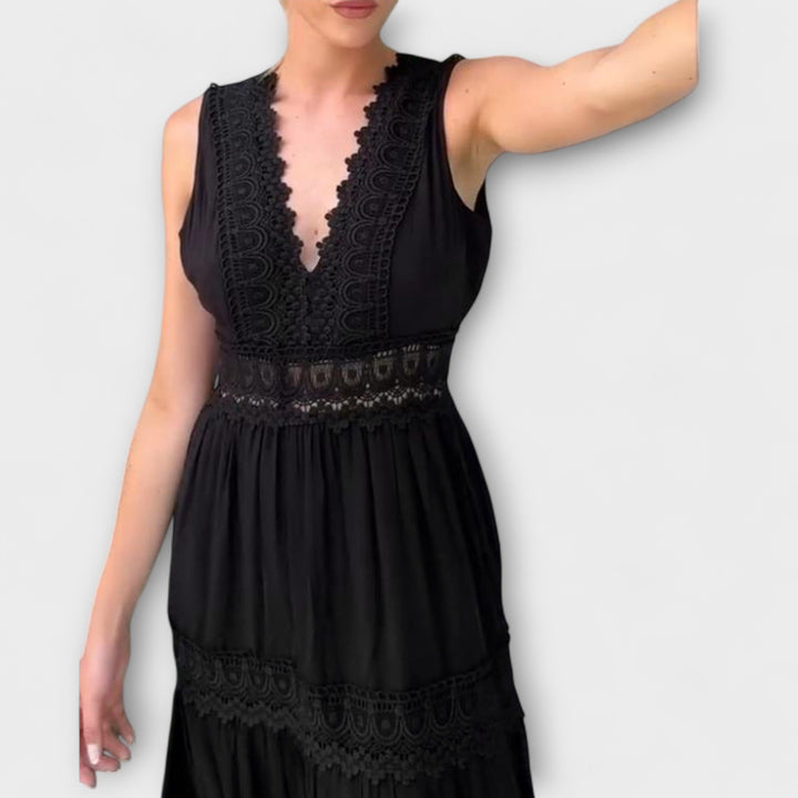 Aurélie - Elegante Vestido de Encaje con Escote en V
