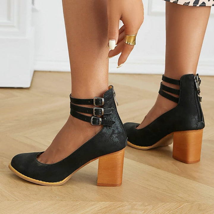 Ariana | Tacones de Triple Hebilla