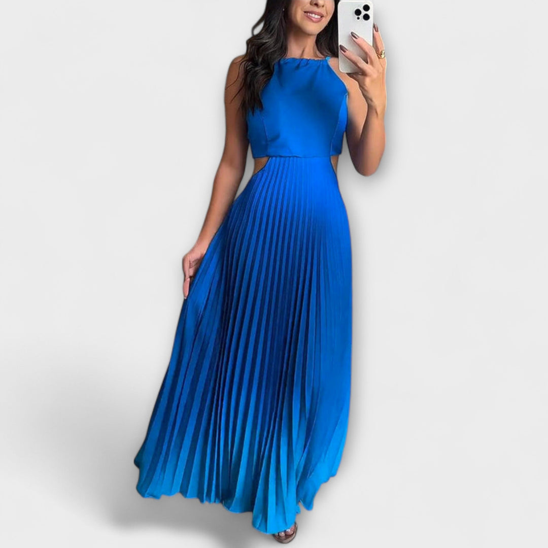 Haven - Elegante Vestido Maxi Sin Espalda con Tie-Dye