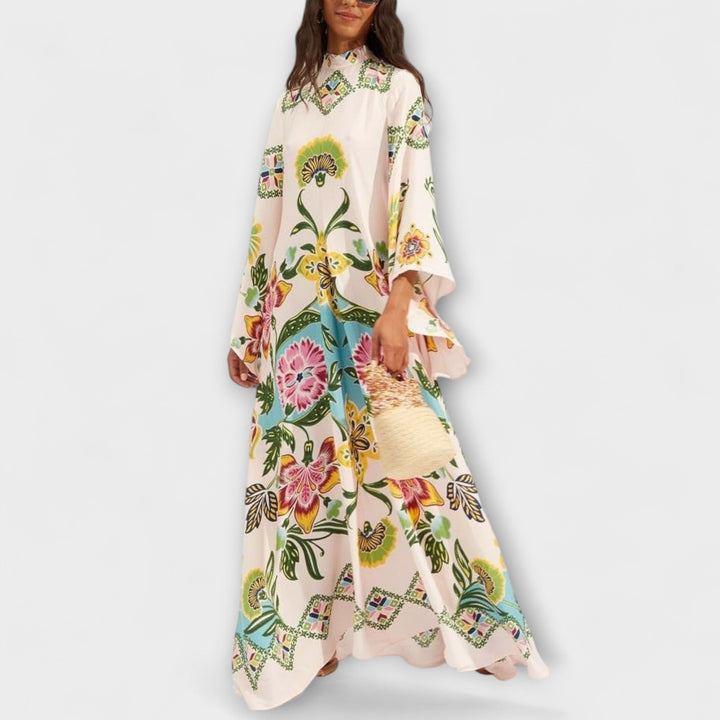 Lisa - Vestido Maxi Elegante con Estampado Floral y Diseño Fluyente
