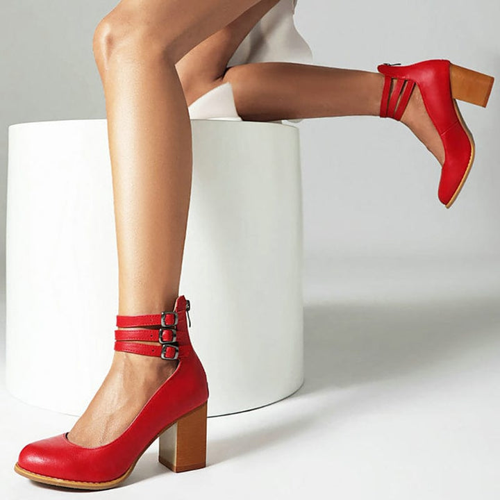 Ariana | Tacones de Triple Hebilla