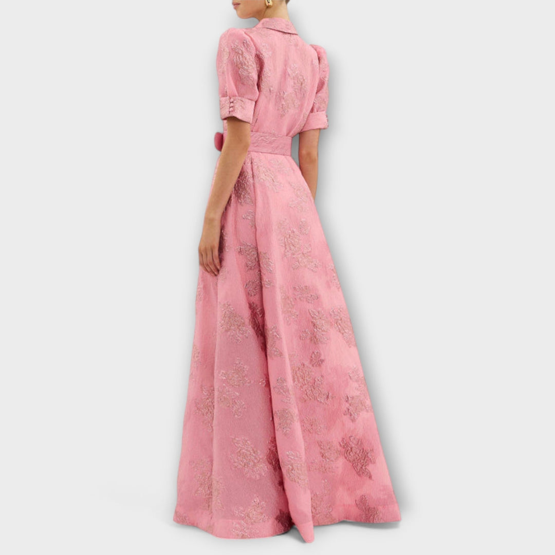 Anabella - Vestido con Mangas Cortas Abullonadas