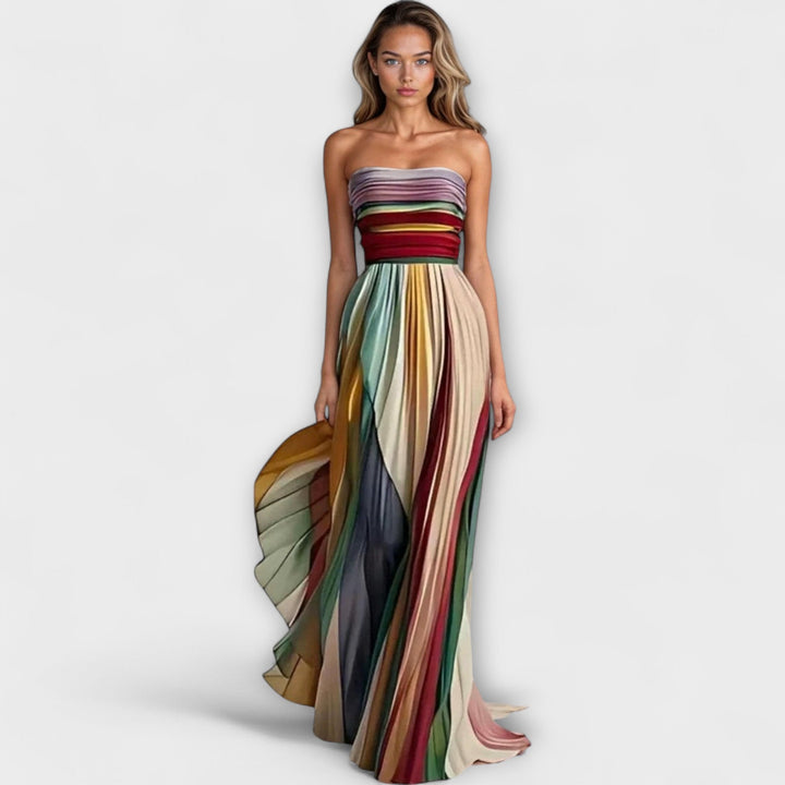 Flora - Vestido Largo Hecho de Tela Premium