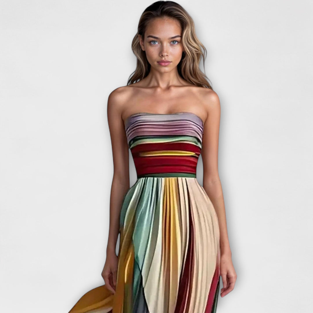 Flora - Vestido Largo Hecho de Tela Premium